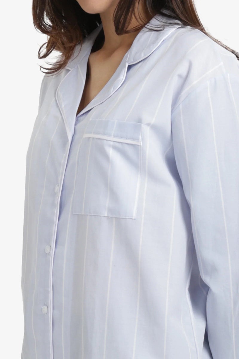 Carina Cozy Cotton Striped Nightgown - Image 3